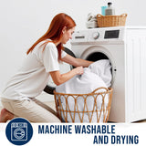 OLANLY King Quilted Fitted Mattress Pad – Soft Pillow Top Mattress Topper, Down Alternative Fill, Cooling Comfort Breathable Mattress Cover, Machine Washable Deep Pocket Mattress Protector, White OLANLY