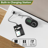 Loomie 6 Drawers Dresser with 6 Open Storage Cubbies, LED Dressers & Chests of Drawers with Power Outlet, 55" Wide Long Dresser for Bedroom, TV Stand with Open Shelf for Living Room (White) Loomie