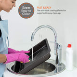 Perlli Baking Pan 10 Piece Set Nonstick Carbon Steel Gray Oven Bakeware Kitchen Set, 2 Cookie Sheets, 2 Round Cake Pans, Square Pan, Roasting Pan, Loaf Pan, Crisp Pan, Pizza Crisper, & Muffin Pan PERLLI