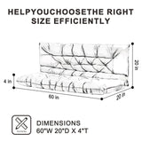 GPQAWER Porch Swing Cushions,Outdoor Cushions 3 Seater Replacement with Backrest, Waterproof Thickened Bench Cushion with Ties for Porch, Patio,Outdoor, Backyard and Garden(Dark Gray 60 * 40 in) GPQAWER