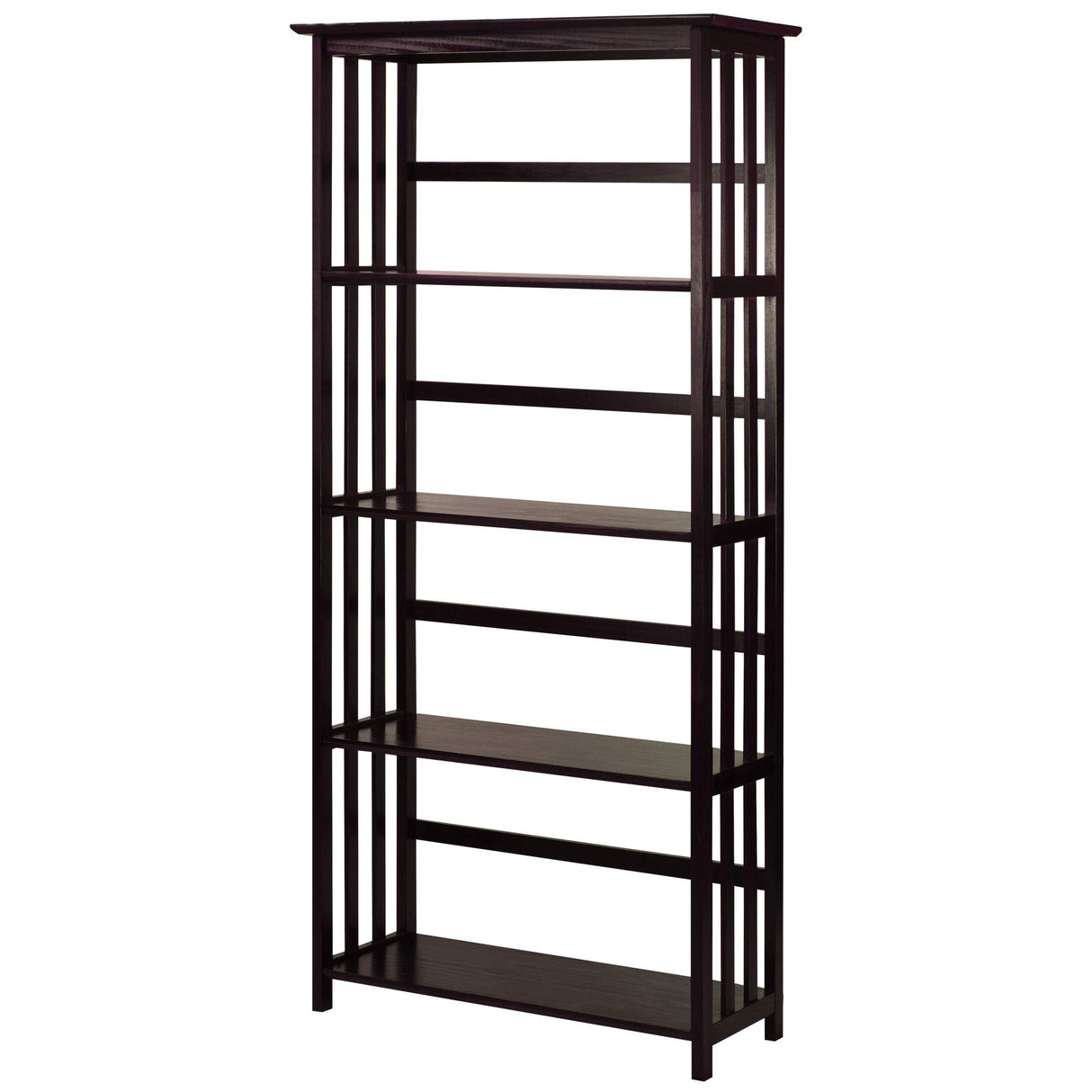 Casual Home Mission Style 5-Shelf Bookcase, Espresso Casual Home