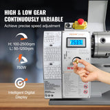 VEVOR Metal Lathe, 8.3'' x 29.5' Benchtop Metal Lathe 0-2500 RPM Continuously Variable Speed 750W Brushless Motor Metal Gears with LCD Display Metal Lathe Machine VEVOR
