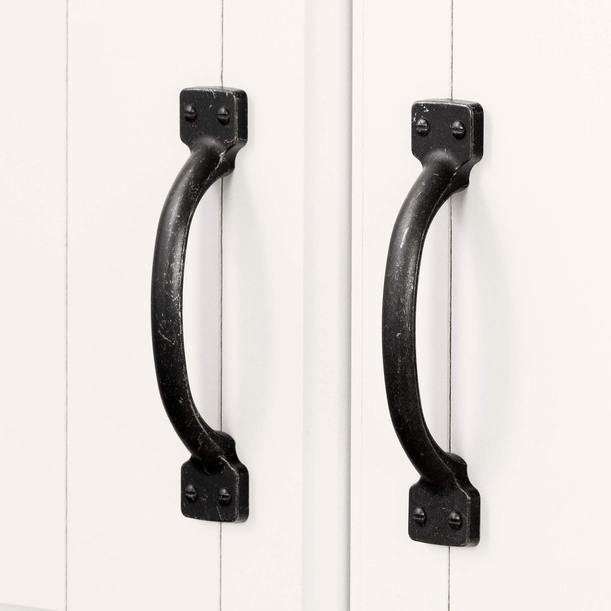 South Shore Farnel 2-Door Storage Cabinet-Pure White, Tall with 4 South Shore