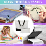 16 Pieces Canvas Tote Bag and Makeup Bag Blank Plain Canvas Bag Large Reusable Grocery Bags Shopping Cloth Bags with Handles DIY Craft Bag Canvas Pencil Case with Zipper Cosmetic Bag School Supplies Reginary