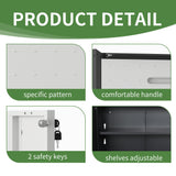 OPTYMIRA Metal Mobile Tool Storage Cabinet with Wheels,Heavy Duty Rolling Tool Cabinets for Garage,Metal Storage Cabinets with 2 Locking Doors and 1 Drawer,Assembly Required OPTYMIRA