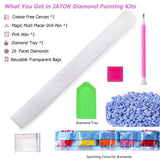 JATOK Abstract 5D Diamond Painting Kits for Adults Landscape Wave Paint with Diamonds Full Round Embroidery Pictures Arts Kits Diamond Art Kits for Home Wall Decor 11.8x15.7in JATOK