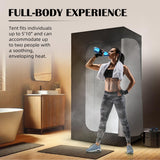 HyberVital Sauna Box, Portable Steam Sauna for Home, Large Sauna Tent with 3.0L Steamer for Full Body SPA, Easy Assembly Quick Heat-Up Sauna Experience HyberVital