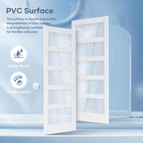ROYMELO 42x84 Inch Glass Sliding Barn Door Slab and 7ft Hardware Kit Included, 5 Frosted Glass, LVL Wood Panel Covered with White Water-Proof Scratch-Proof PVC Surface, Simple DIY Assembly ROYMELO