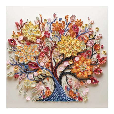 SJUTOUCI Diamond Art Painting Kits for Adults, 5D Tree of Life Special Shape Diamond Art for Beginners, Crystal Rhinestones Dots Bead Art for Home Wall Decoration Gift 12×12inch SJUTOUCI
