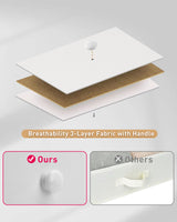 Mifuro Tall Fabric Dresser for Bedroom, Vertical Storage Organizer Tower with 7 Drawers, Chest of Drawers with Fabric Bins, Steel Frame, Wood Top for Bedroom, Closet, Entryway- White Mifuro