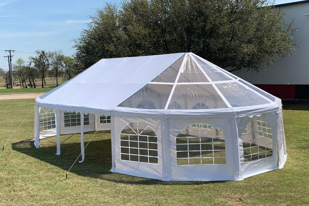 DELTA 40'x21' PVC Marquee Tents for Parties, Large Party Tent, Outdoor Wedding Tent, Heavy Duty Fire Retardard Waterproof Canopy, Carpas para Fiestas, Outdoor Event + Storage Bags DELTA