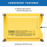 Brinsea Ecoglow Safety 600 Chick or Duckling Brooder, Adjustable Height & Angle Brooder Plate for 20 Chicks, Ideal for Chicken Coops Poultry Heating with Safety Indicator, 12 Watts Brinsea