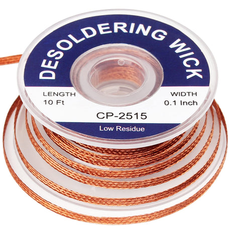 Lesnow solder wick braid 10ft Length Desoldering Wick Braid Remover Tool Solder Sucker 1 piece No-Clean soldering Wick Wire Roll and Disassemble Electrical Components Lesnow