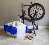 Akro-Mils KeepBox 12 Gallon Storage Container, Nesting and Stackable Plastic Storage Box with Lid Attached, Clear Tote for Garages, Closets, and Moving, 21-1/2" x 15" x 12-1/2", Clear/Blue Akro-Mils