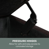 Convenience Concepts Designs4Comfort 5th Avenue Storage Ottoman 24" Contemporary Foot Stool and Seat with Hinged Lid for Living, Dining Room, Office, Den, Dark Espresso Convenience Concepts