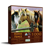 SUNSOUT INC - Horse Fence - 1000 pc Jigsaw Puzzle by Artist: Cynthie Fisher - Finished Size 19" x 30" - MPN# 70922 SunsOut