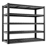 cynnda 5-Tier 60”W x 24”D x 78”H Garage Shelving Adjustable Metal Storage Shelves 3000LBS Garage Shelving Heavy Duty Utility Shelf Unit Storage Racks for Warehouse(Black) cynnda