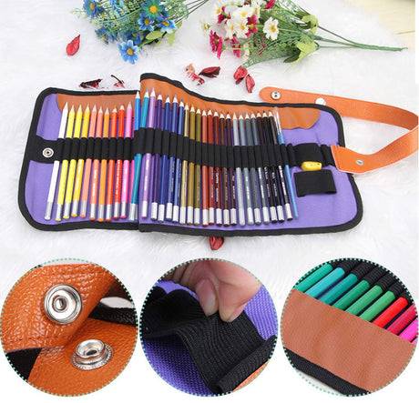 ARZASGO Watercolor Pencils Set, 48 Assorted Colors Artist Colored Pencils for Adults, Premium Art Drawing Pencils with Canvas Travel Wrap ARZASGO