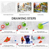 changjiawujin Snow Mountain Paint by Numbers Kit for Adults,Landscape Forest Paint by Number Kits Nature,DIY Acrylic Drawing Paintwork Crafts with Paintbrushes 16 * 20 inch changjiawujin