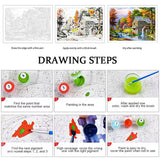 changjiawujin Lily Flower Paint by Number Rose Flowers,Still Life Vase Paint by Numbers Kit for Adults,Easy DIY Oil Painting by Numbers Art Craft Set 16x20 inch changjiawujin