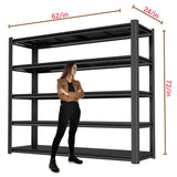 LI JIU HOME 72“H Garage Shelving Heavy Duty Storage Shelves 3500 LBS Adjustable Metal Shelving Uints and Storage for Garage,Warehouse,School,Commercial,Business, 62 "W x 24 "D x 72 "H (5T 72*62*24) LI JIU HOME