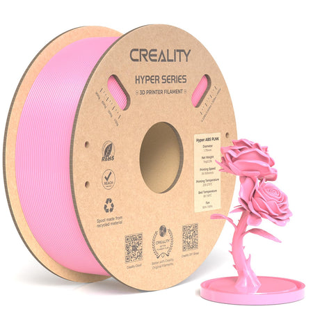 Creality Hyper ABS Filament, Official 3D Printer Filament ABS 1.75mm for High-Speed Printing Convenient Open Printing Material, 1kg(2.2lbs) Spool Fit Most 3D Printer (Pink) Creality