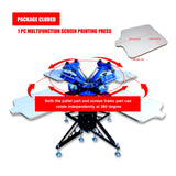 TIANIUSEEN Screen Printing Kit Silk Printing Press Equipment Material 3 Color 4 Station Screen Printer Screen Printing Flash Dryer Drying Cabinet and UV Exposure Unit for T-Shirt DIY Tianiuseen