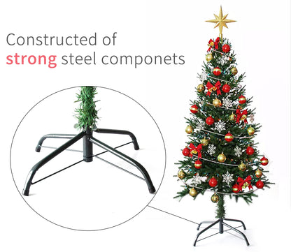 MNKXL 16 Inch Christmas Tree Stand for 4 to 10ft Christmas Trees,fits 0.9 inch Pole,Folding Christmas Tree Stand