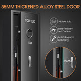 [2024 NEW] 7-8 Fireproof Biometric Gun Safes for Home Rifle and Pistols, Heavy Duty Anti-Theft Long Gun Safes for Rifles and Shotguns with 3 Handgun Pocket, Removable Shelf, Silent Mode TOLEBLID