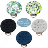 Bextile Papasan Chair Cushion Only, 52 in Cushion for Papasan, Round Leisure Papasan Seat Cushion (Black) Bextile