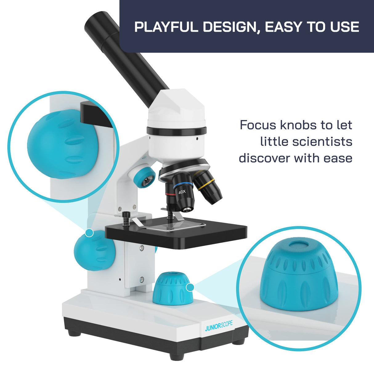 Omano Juniorscope Microscope for Kids – Microscope Kit for Kids 8+ for Science Microscope Experiments – Kids Microscope Kit That Encourage STEM Exploration – Beginner Microscope for Kids 8 and Up. Omano