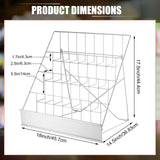 Sintuff Book Display Rack 4 Tier Comic Wire Book Display Rack 18" White Tabletop CD Magazine Retail Countertop Metal Racks for Display Library Classroom Picture Literature Sintuff