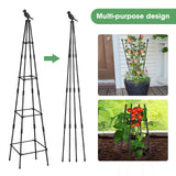 MQHUAYU 2 Pack Garden Obelisk Trellis for Climbing Plants Outdoors, 65 Inch Rustproof Plant Stand Climbing Support with Adjustable Heights for Indoor Potted Plants, Vines, Flowers Stands, Vegetables MQHUAYU