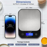 BOMATA Waterproof Kitchen Scale, 0.1g/0.01oz High Precision, 5kg/11lb, Washable, USB Rechargeable, Digital Scale for Food,Cooking, Baking, Weight Loss BOMATA