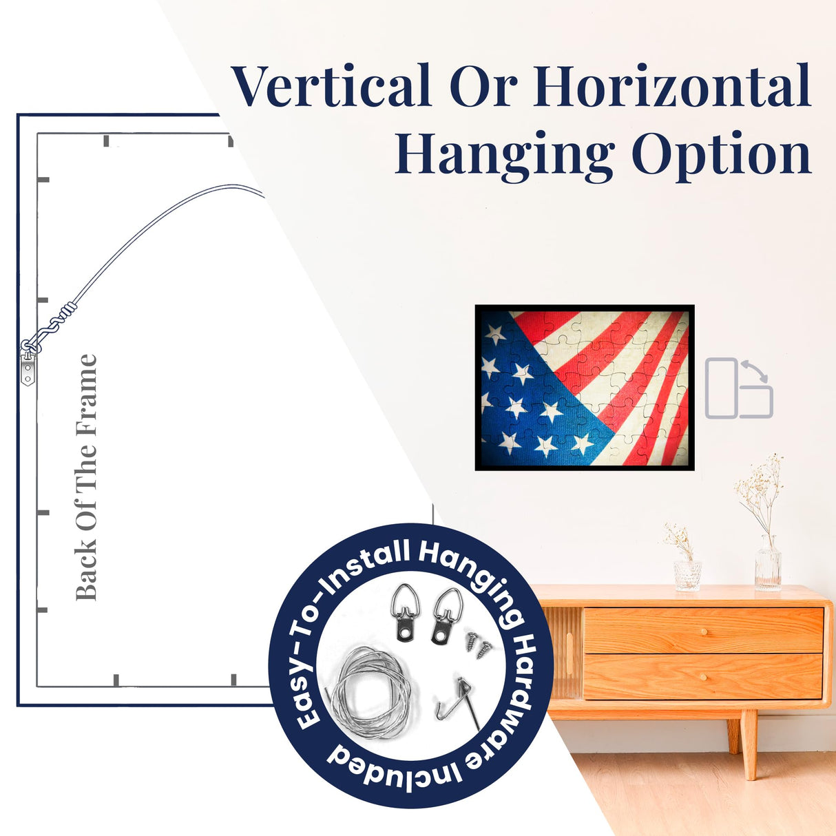 PictureFrameFactoryOutlet 20x27 Puzzle Frame - Showcase Your Artwork and Puzzles with Elegance and Security - 1.25" Black MDF Frame, Hanging Hardware, and Protective Plexi Glass Included PictureFrameFactoryOutlet