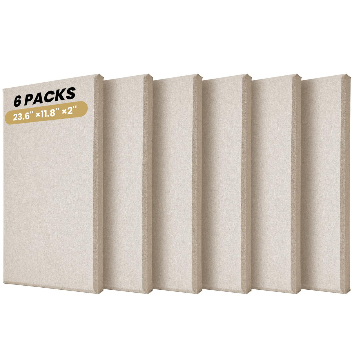 6 PCS Acoustic Panels, Large Soundproof Wall Panels, Professional Fiberglass Sound Absorbing Panels, 23.6x11.8 Inches Sound Proof Foam Panels for Walls, Studio Home Offices Lakexus