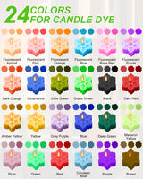 ARTY HUB Candle Dye - 24 Colors & 6 Essential Oils for Soy Candle Making - 30 Bottles X ARTY HUB