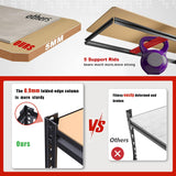 ZEUKMXOO Storage Shelving Unit, 5 Tier Garage Shelves Heavy Duty, Adjustable Metal Shelving Unit,2400LBS Black for Pantry, Basement, Warehouse, Kitchen, Pantry and Closet,72''H ZEUKMXOO