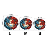 WOODBESTS Wooden Puzzle for Adults, Yin-Yang Dragon Puzzle (M, 200pcs, 11.3"x10.9") Beautiful Wooden Box, Wooden Jigsaw Puzzles Unique Shape, Birthday Gifts for Adults and Kids Family Game WOODBESTS