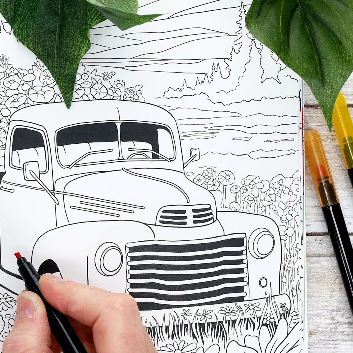 Leisure Arts Blooms & Butterflies Adult Coloring Book – Relaxation & Stress Relief with Intricate Floral, Butterfly Nature Designs, Premium Single-Sided Pages, 80 Sheets LEISURE ARTS