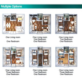 Versatile Use Tiny Home Multi-Purpose, Tiny House with Two Bedrooms and Full Kitchen, Great Tiny Houses to Live in for Adults, Prefab Tiny Homes for Sale with Bath for Office Generic