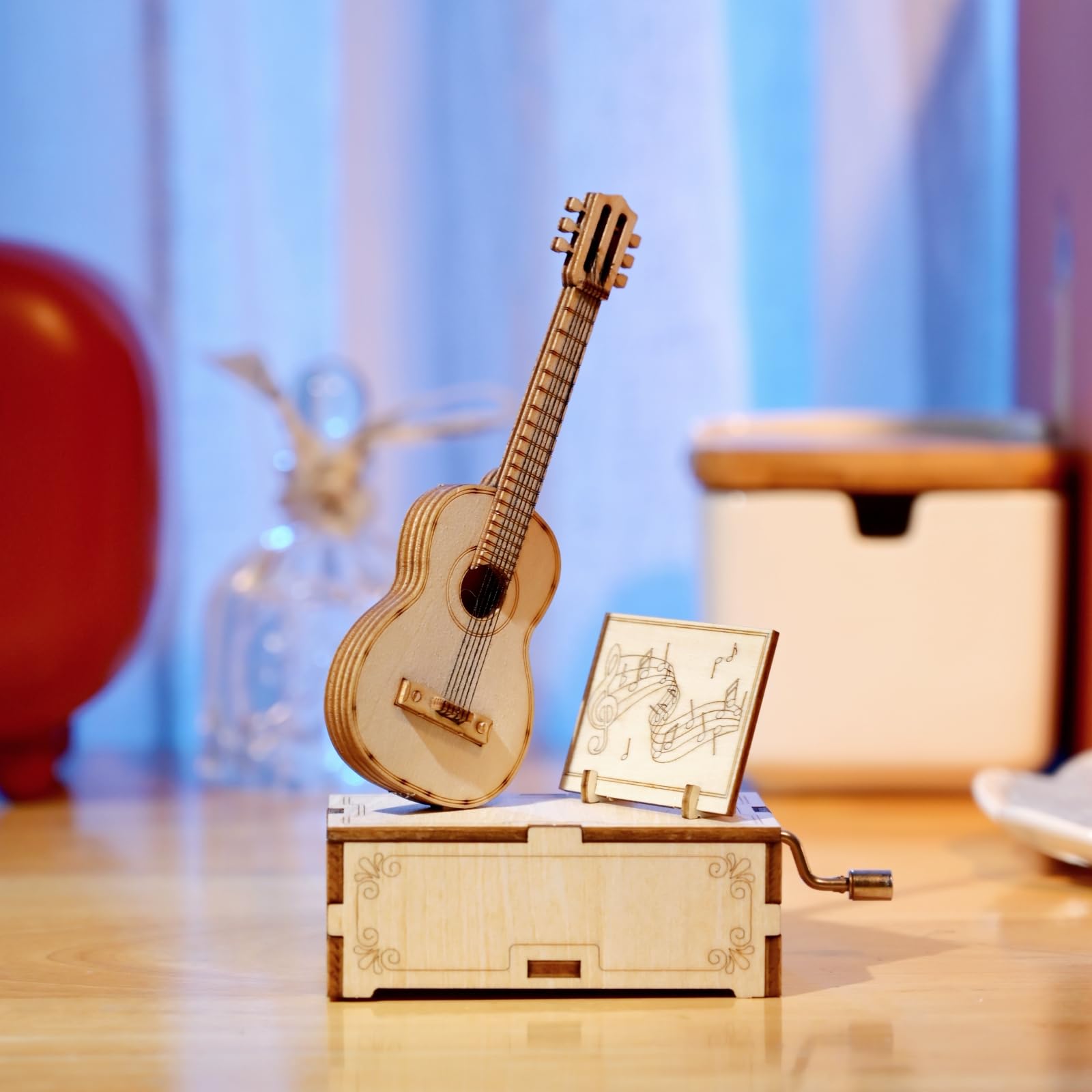 yii wmoc 3D Puzzles Wooden Craft Kits Guitar Music Box DIY Wooden Model Kit for Adults to Build Birthday Gifts Hobbies for Boys and Girls - WoodArtSupply