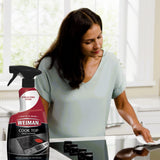 Weiman Daily Cooktop Cleaner with Microfiber Cloth Included for Glass Ceramic and Induction Cook Tops, 22oz Weiman