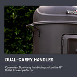 Char-Broil Bullet Charcoal Smoker 16" - 18202075,Black Char-Broil