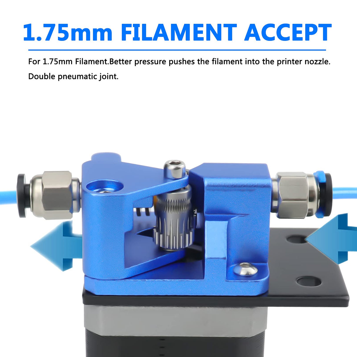 Haldis 3D Dual Gear Extruder, Upgraded Aluminum Alloy Block Bowden Extruder 1.75mm Filament Dual Drive Feed for Creality CR-10S CR10S PRO Ender-3 Ender 3PRO Ender 5 WoodArtSupply