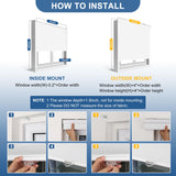Blackout Shades Cordless Blinds Cellular Fabric Blinds Honeycomb Door Window Shades 34x64, White-White Grandekor