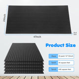 Woanger 5 Pack Large Acoustic Panels 47x24x0.4 Inch Sound Dampening Panels Self-Adhesive Noise Absorbing Sound Proof Wall for Echo Absorption for Home Studio Office Game Room(Black) Woanger