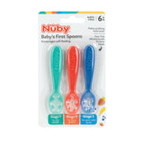 Nuby Baby's First Spoons Set - (3-Pack) Feeding Utensils for Babies - 6+ Months Nuby