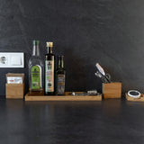 ROCDEER Bamboo Vanity Tray, 6-Piece Bathroom Countertop Vanity Tray Set, Makeup Kitchen Desk Organizer and Storage - Holds Small Items ROCDEER