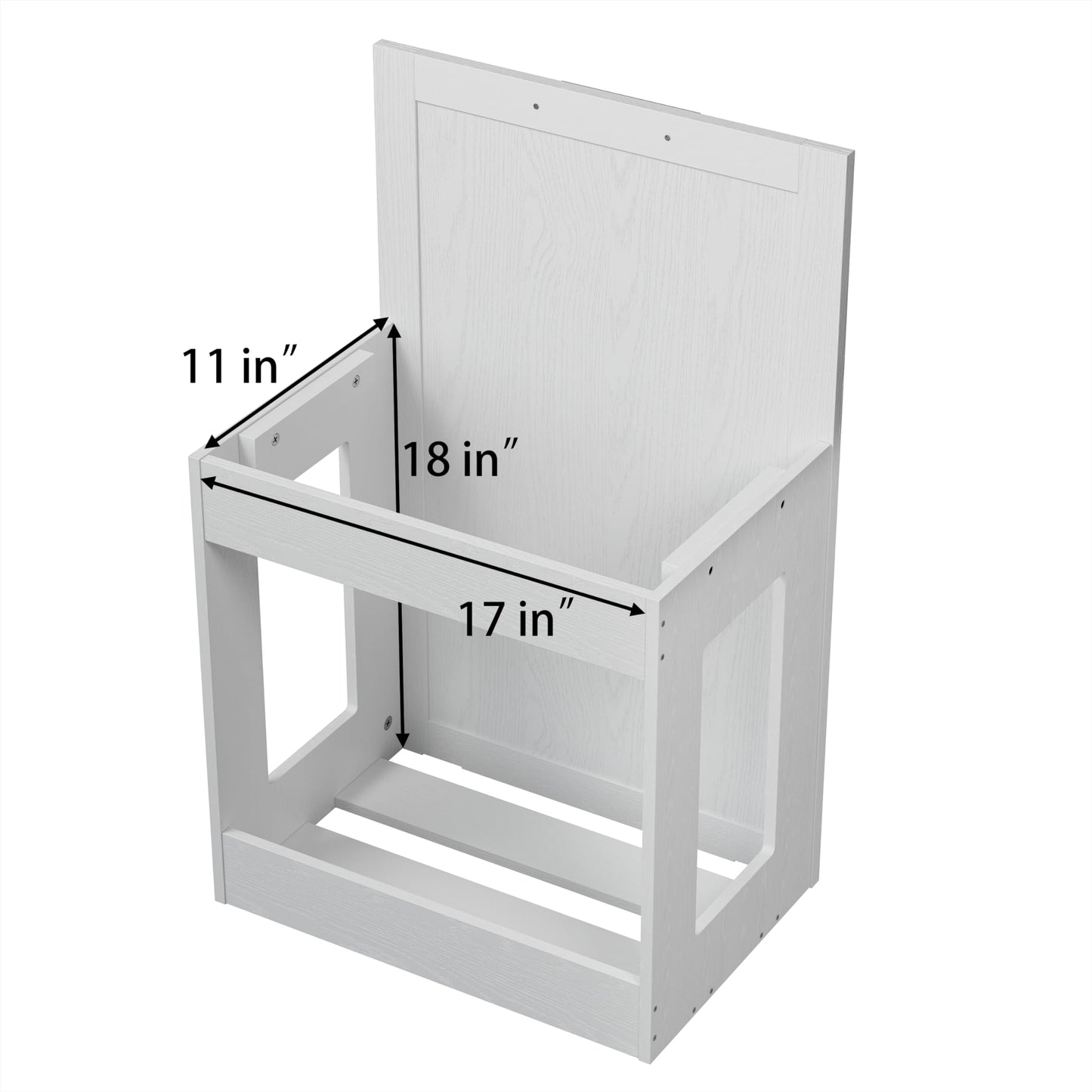 XM-ICE Tilt Out Trash Cabinet with Quick Installation and Deodorising Function, Wooden Trash Kichen Cabinet Holds Up to 2x13 Gallons Bins, Freestanding Trash Cabinet, White - WoodArtSupply